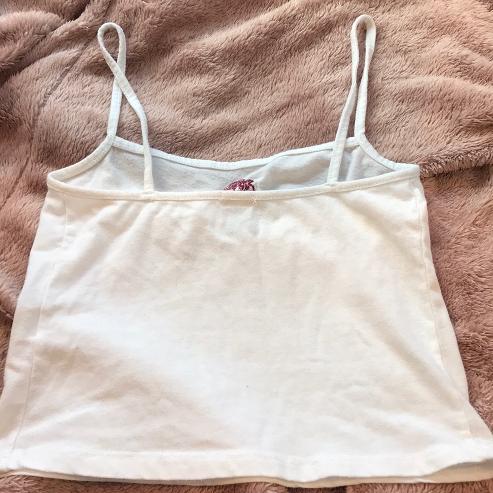 Brandy Melville John Galt rose embroidered tank. - Picture 2 of 3